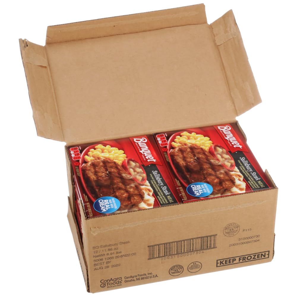 Banquet Classic Salisbury Steak Meal, 11.88 Ounce -- 12 per case.