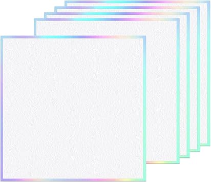 Set of Shikishi Boards Made of Colored Washi Paper with Borders, Ideal for Events and Meetings. Drawn in, 10cmx10cm