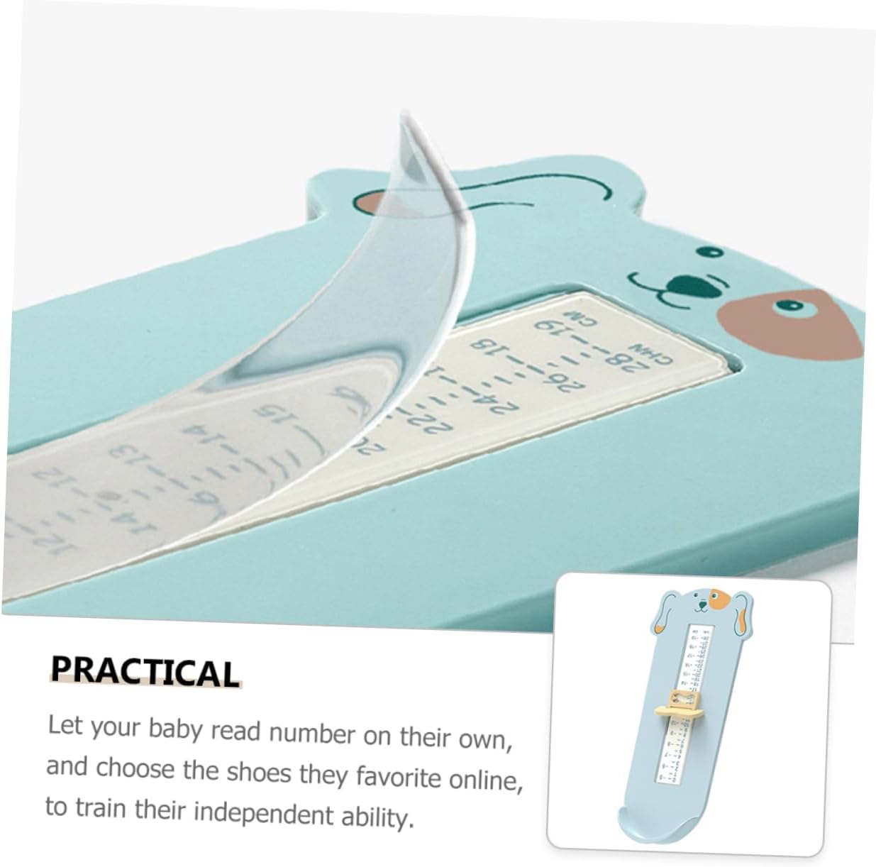 1pc Measurer Foot Gauge Ruler for Accurate Shoe Sizing Foot Measuring Device Fun Cartoon Shoe Shopping