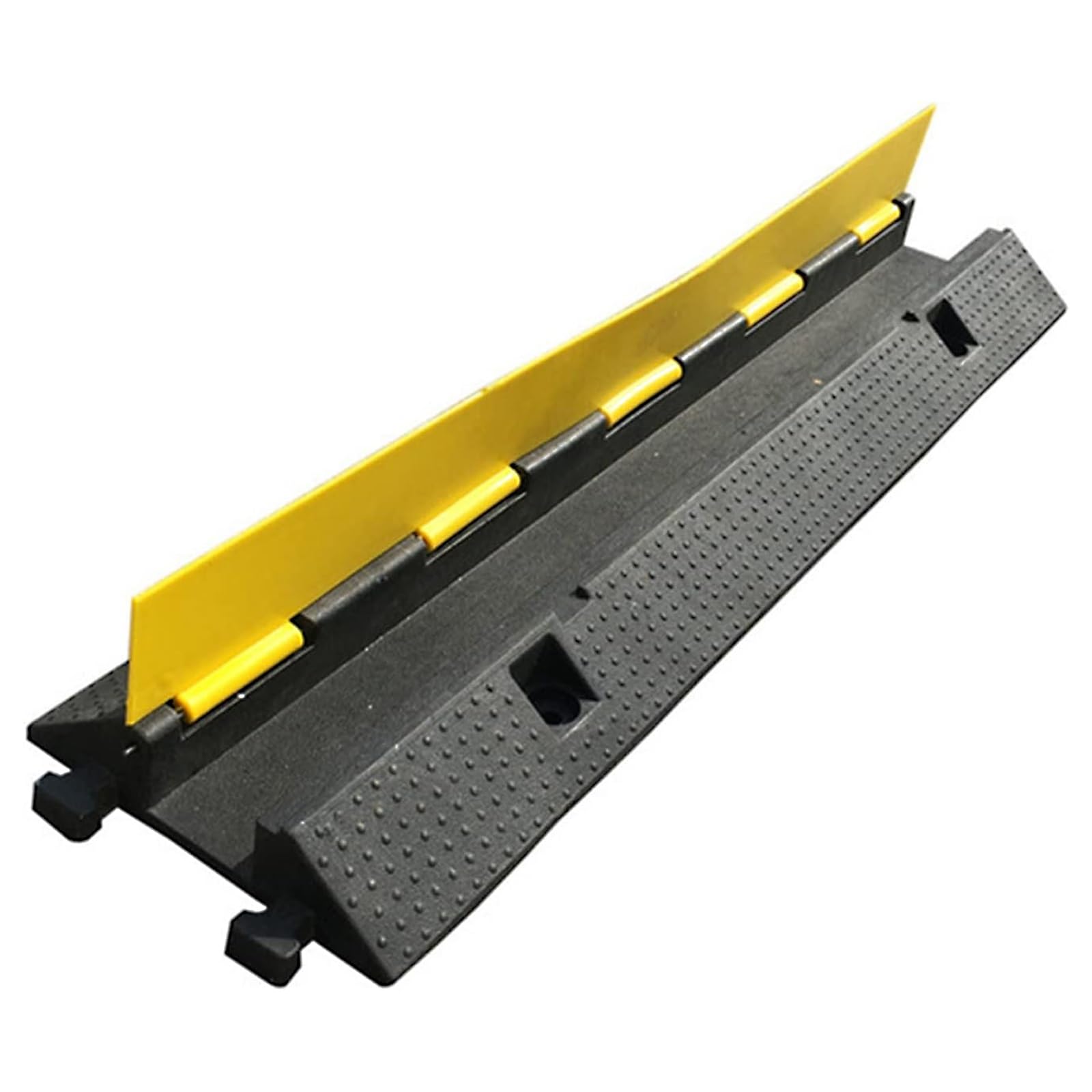 Pasacables Suelo, Protector Cable de 1 Canal de PVC de Caucho y Plástico, Rampa Coche de 100 Cm, Capacidad de 500 Kg para Entrada para Ocultar Cables, Mangueras y Tuberías(1000x260x65mm/39x10x2.6in)