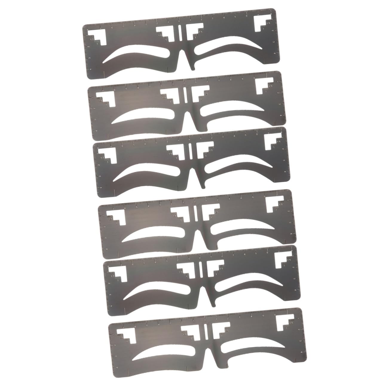 Housoutil 6pezzi Stencil Per Sopracciglia Righello Per Design Sopracciglia Strumento Di Misurazione Per Make-up Simmetrica Per Donne e Ragazze