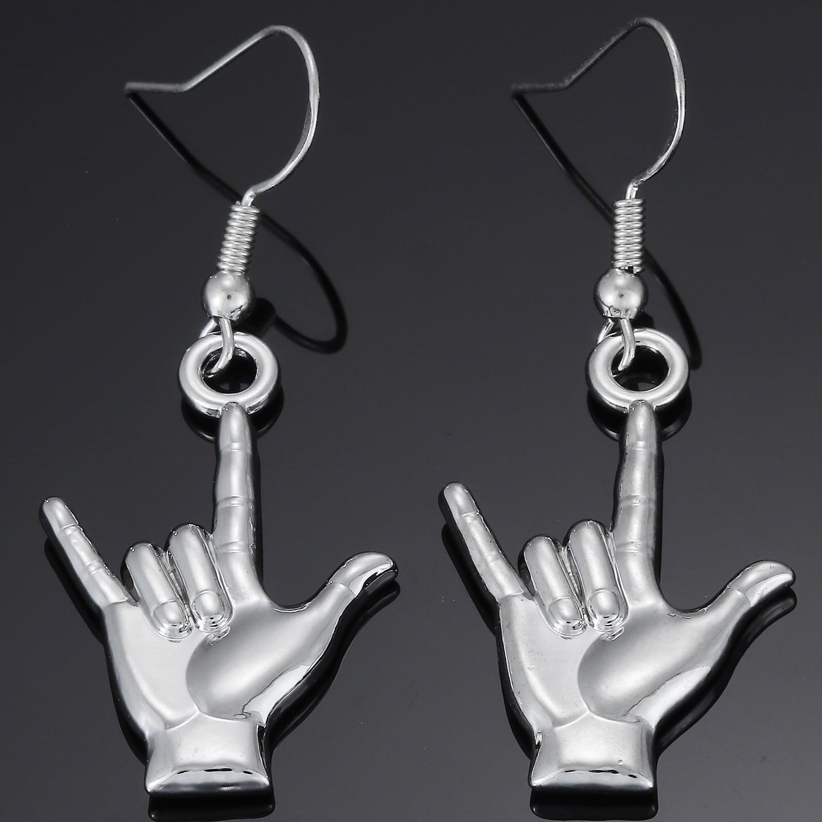 Sign Language Earrings Gifts for Women Earrings Friends Teachers Students Deaf Interpreter I Love You Asl Earrings
