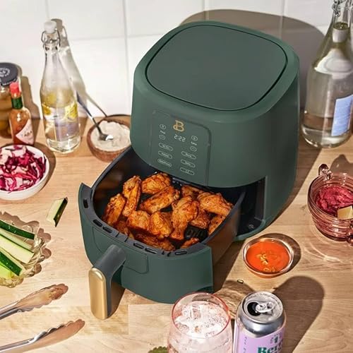 Miniatura 2 de Hermosa freidora de aire digital de 3 cuartos con tecnología TurboCrisp, acabado mate, pantalla táctil, cesta antiadherente (verde tomillo)