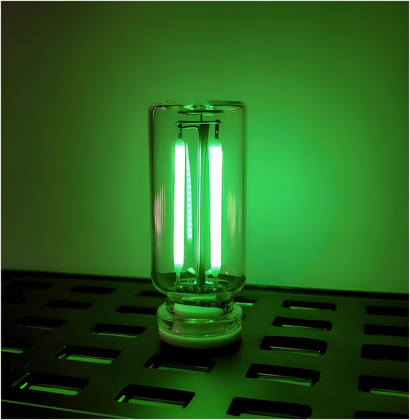 USB LED Car Interior Atmosphere Light, Plug-in USB Interface Ambient Light Retro Car Lamps, Portable Automotive Touch Control Charging Night Lights Interior Decor Lamp (Green)