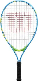 Wilson US Open Jr Tennis Racket, for Kids, Aluminium, Blue/Green, 21