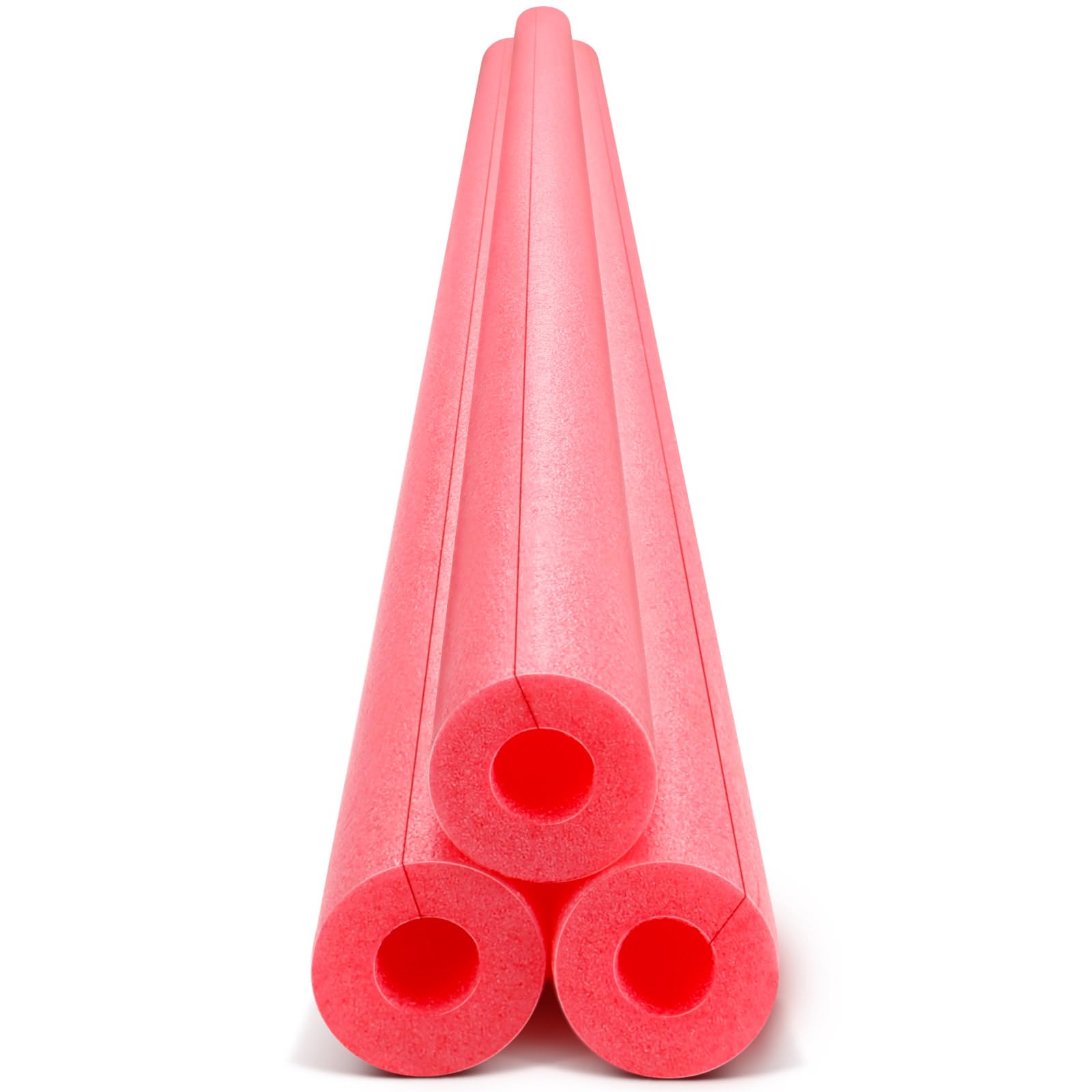 Pangda 3 Pack Pool Noodles Foam Pre Slit,55 Inch,Rose Red