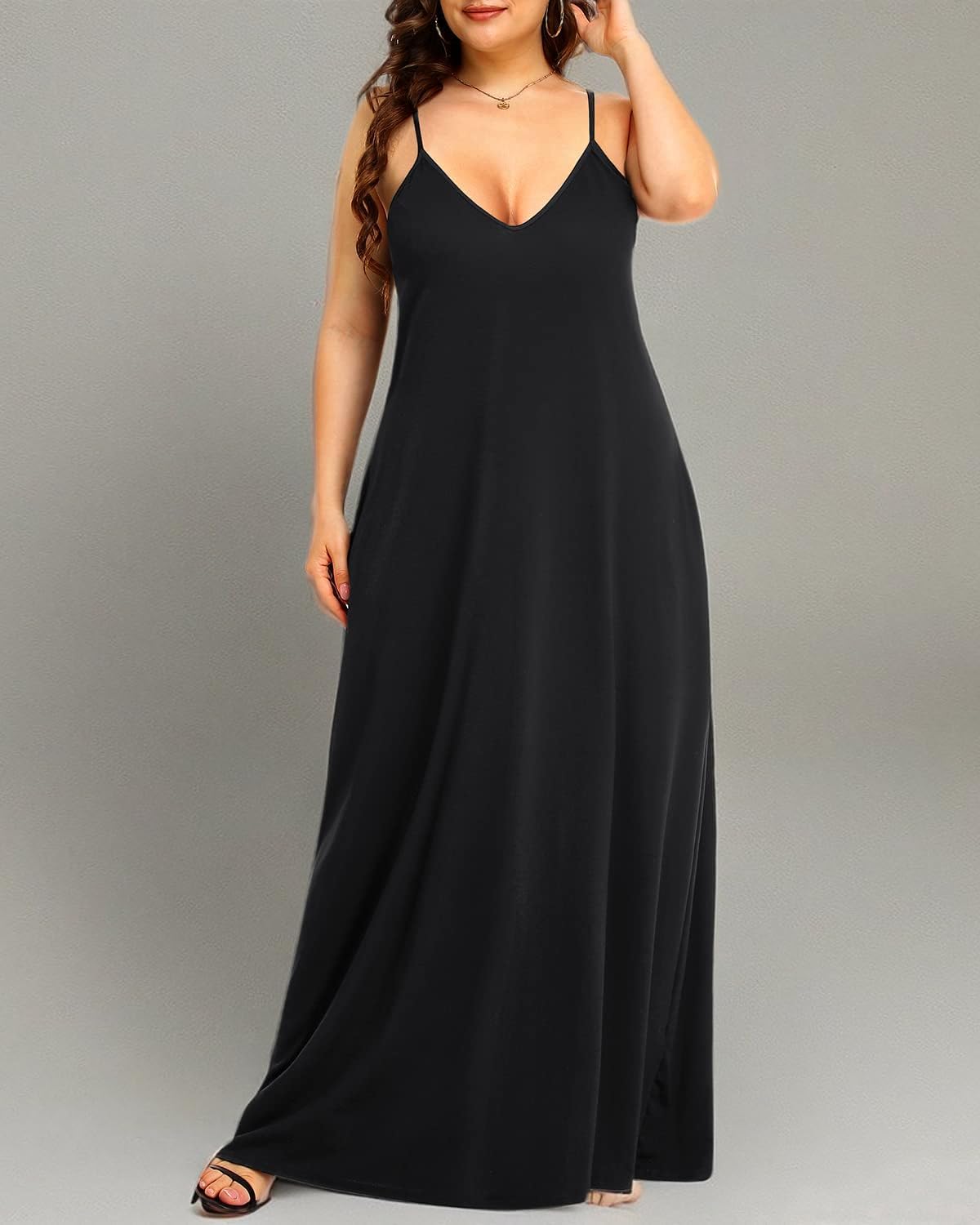 Pinup Fashion Women's Summer Maxi Dress Plus Size Sleeveless Spaghetti Strap Beach Long Dresses - Image 7