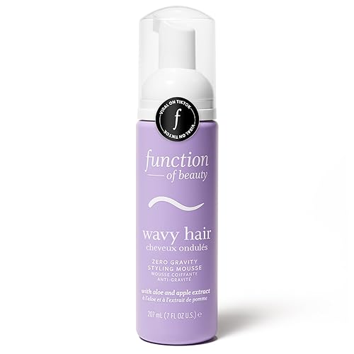Function of Beauty Mousse de cabello ondulado para peinar, estilizador de cabello antiencrespamiento, añade volumen y define las ondas naturales,