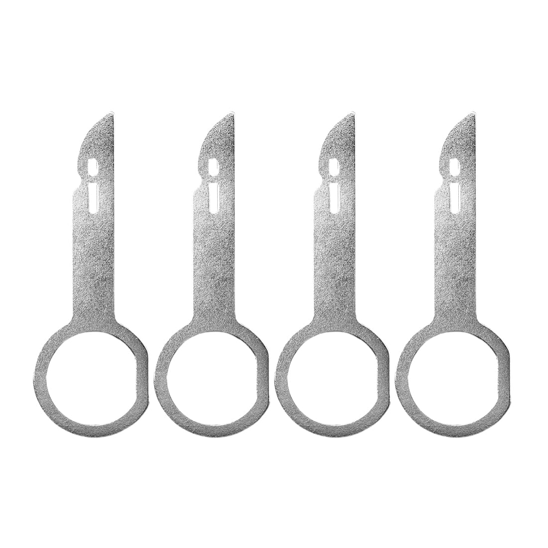 4Pcs Chiavi per Rimozione Autoradio, Chiavi di Rilascio DIN, Strumento di Rimozione Autoradio in Acciaio Inossidabile, Smontaggio Autoradio Stereo Estrattore Chiave di Smontare Autoradio Compatibili