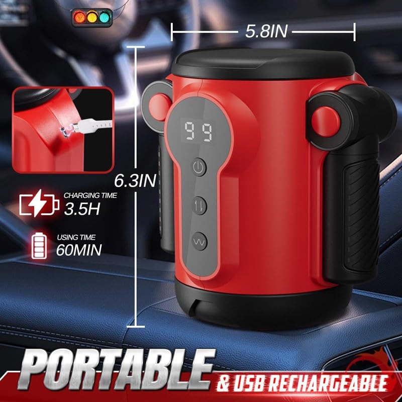 Gfdbhjer Practical Massage Tool, Double Handle Men's Fitness Training Equipment, Digital Display, Easy to Operate(Color:A)