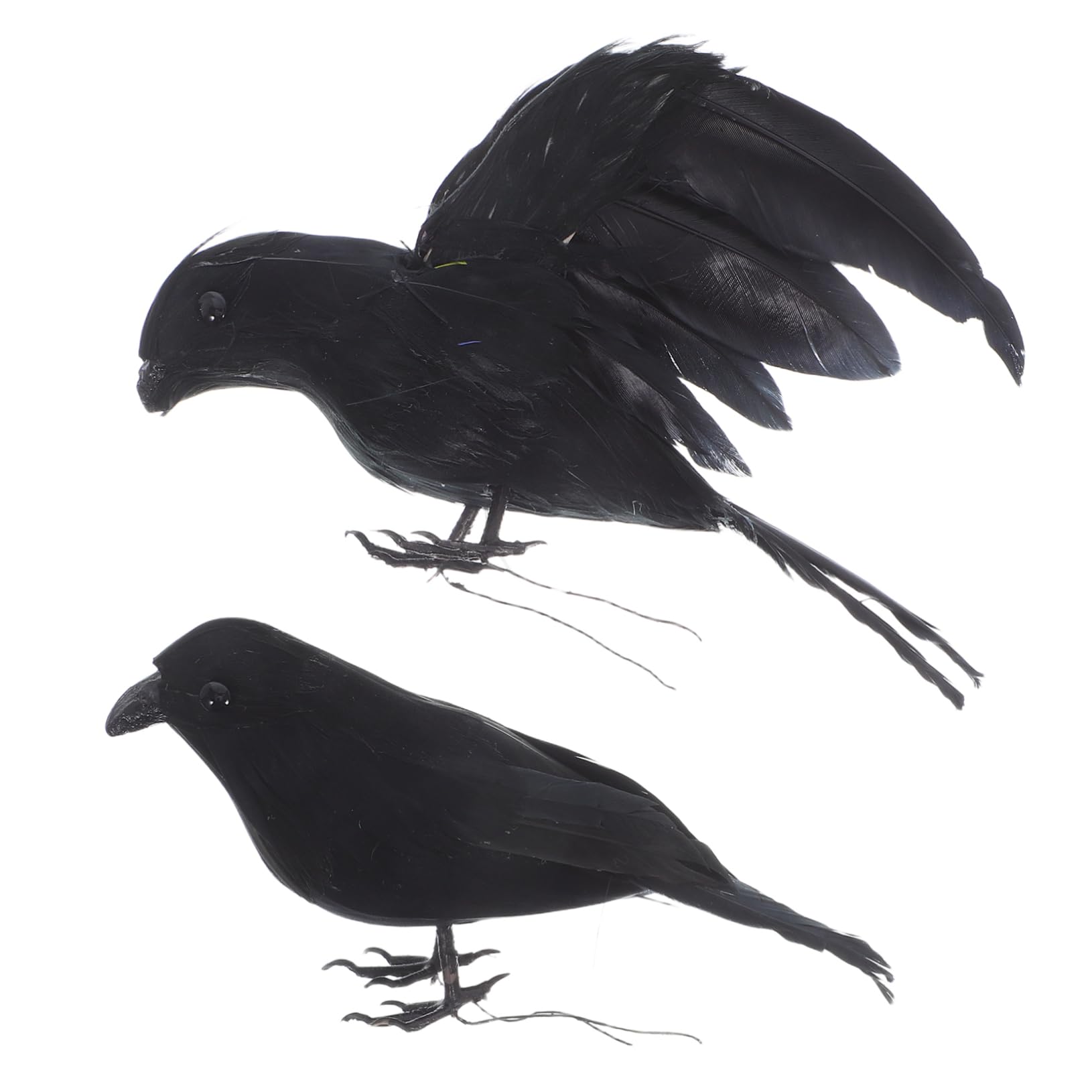 Oiseaux faux pour jardin et intérieur afin de créer une ambiance gothique et mystérieuse