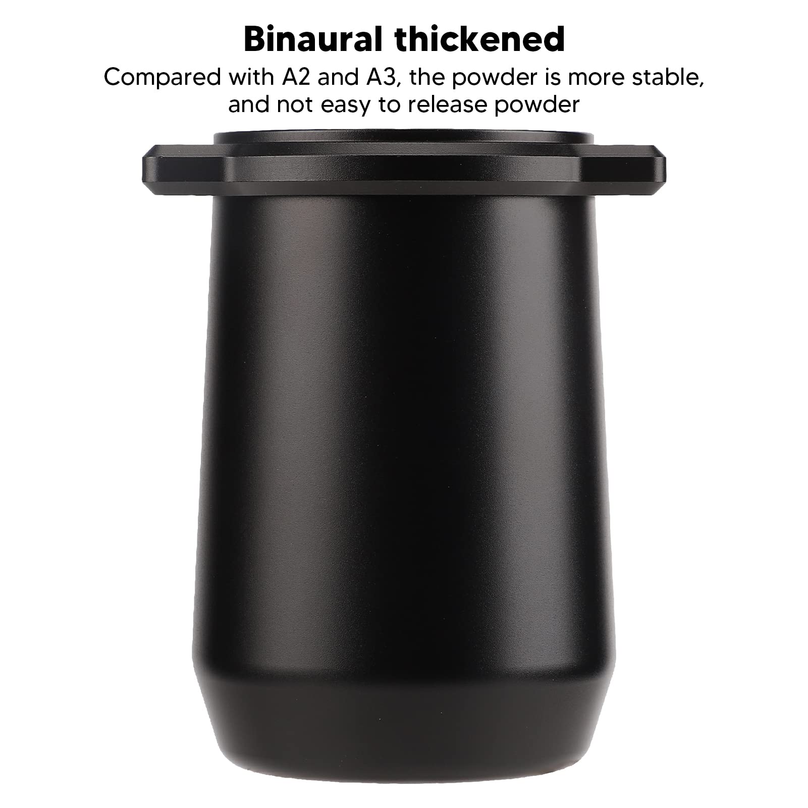 54mm kubek dozujący kawę ze stopu aluminium młynek do kawy espresso kubek w proszku podajnik kawy w proszku część (Black)