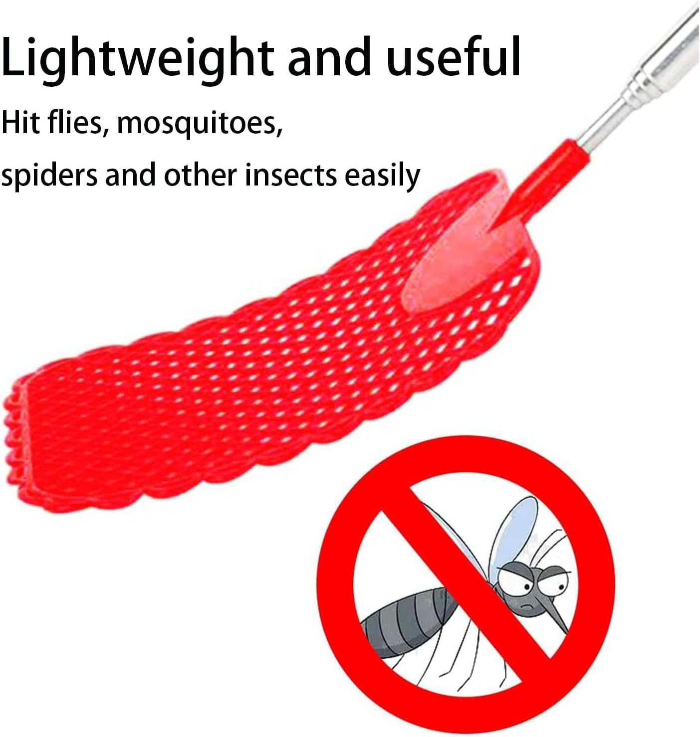 Xspring Sinek Kovucu, 5'li Paket Dayanıklı Plastik Sinek Raketi Seti, Paslanmaz Çelik Saplı Teleskopik Sinek Raketi, Esnek Manuel Ev Tipi Sinek Raketleri, İç Mekan Kullanımı İçin (renkli)