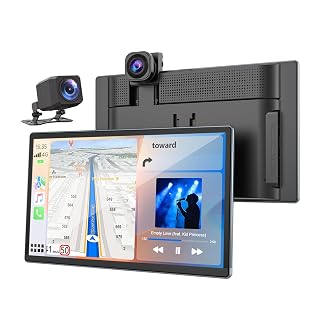 Volam 9" Wireless Carplay Screen for Car with 4K + 1080P Dash cam and Backup Camera Support Apple Carplay and Android Auto Car Play with Voice Assistant Bluetooth GPS Navigation AUX - Amazon product rated Grade A