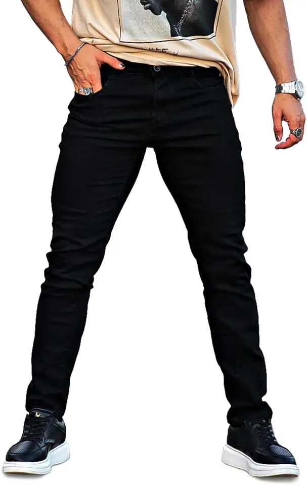 Heyfanee Mens Slim Fit Jeans Stretch Denim Pants for Men