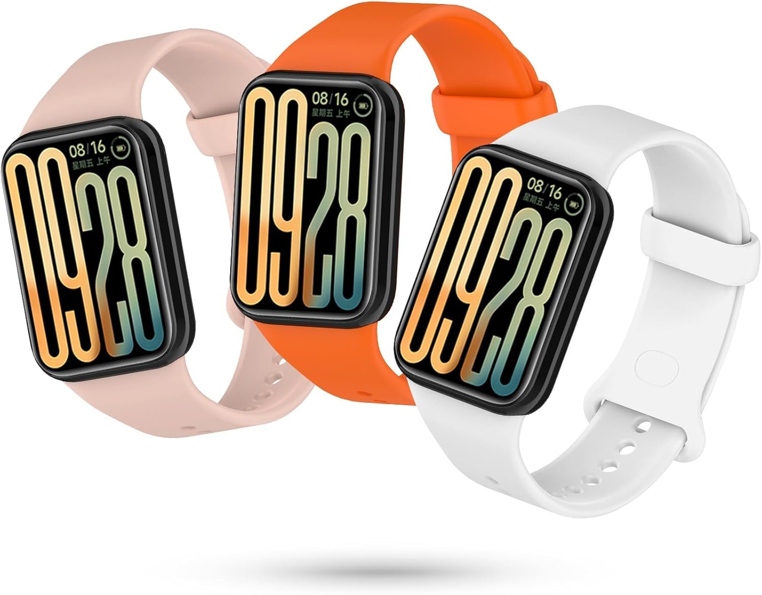 SenMore 3 Piezas Silicone Correa Compatible con Xiaomi Smart Band 10 Pro/9 Pro/8 Pro/Redmi Watch 4/5, Ajustable Deportiva Correa de Repuesto para Smartwatch.