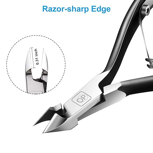 Miniatura 9 de Cortadora de cutículas cortaúñas de acero inoxidable removedor de clavos extremadamente afilado herramienta de manicura de pedicura opove X7