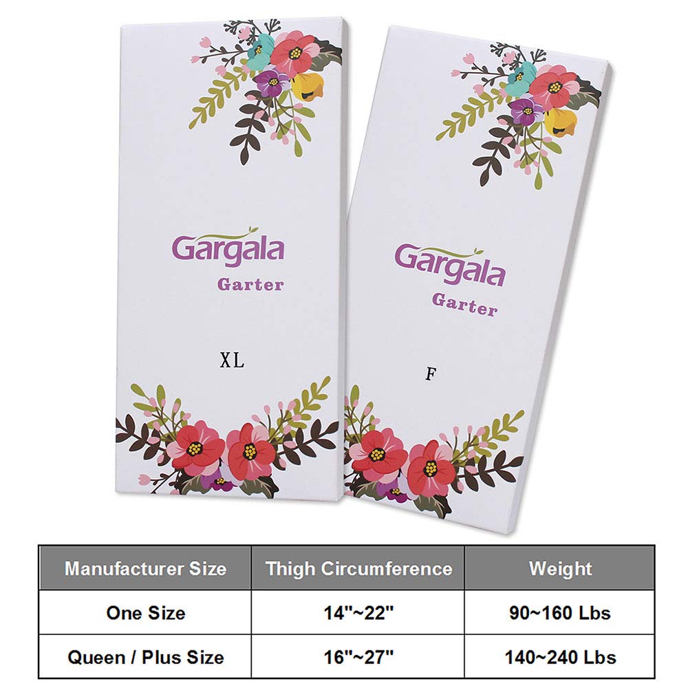 GARGALA Leather Thigh Garter Belt Goth Studded Leg Harness Suspenders for Women Plus Size 2 Pcs