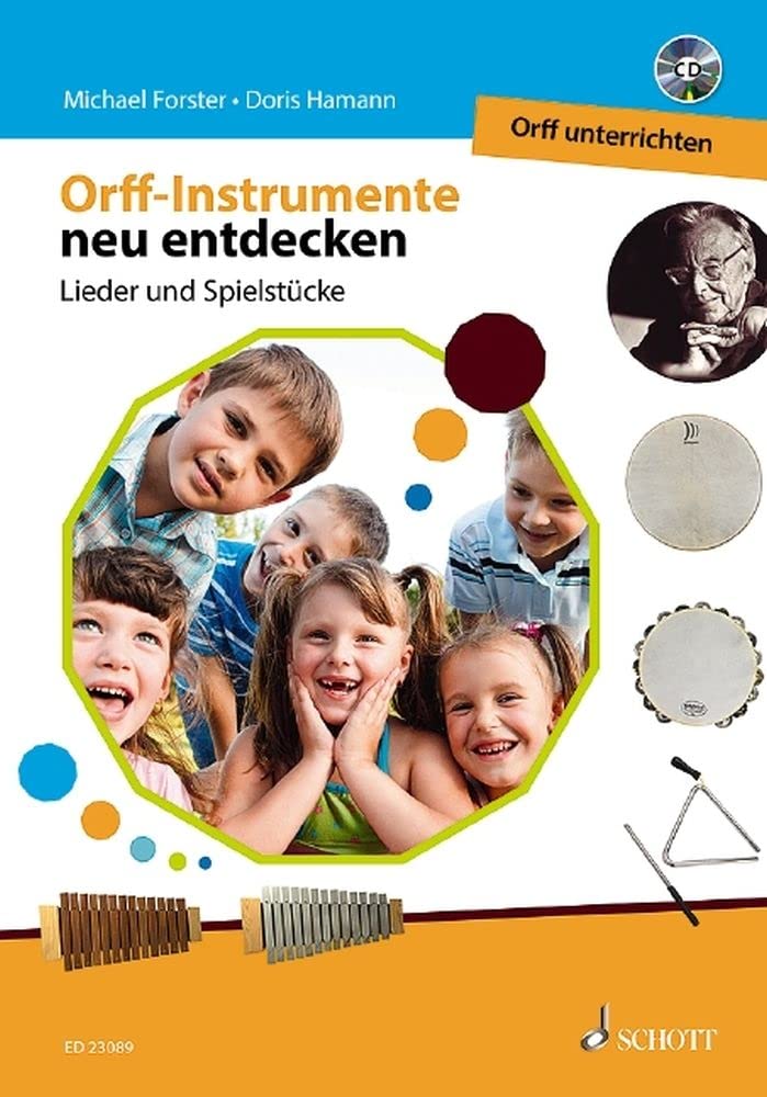Livre Orff de partitions pédagogiques avec morceaux de percussions faciles