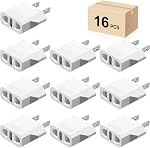 Adaptateur de voyage, 8 Boîte de US/CA vers l'adaptateur européen de prise de courant de voyage prise de puissance Universal Power Jack Wall Plug Converter (Blanc)