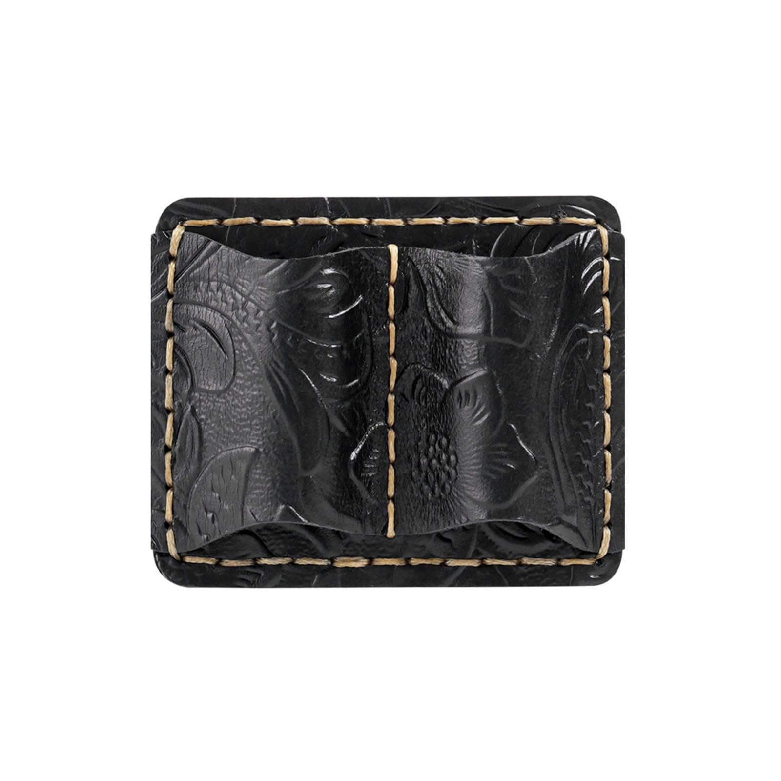 Bbajszx Pen Clip Holder Double Hole Pen Clip Holder Notebook with Pocket for Journal Notebook Planner Leather