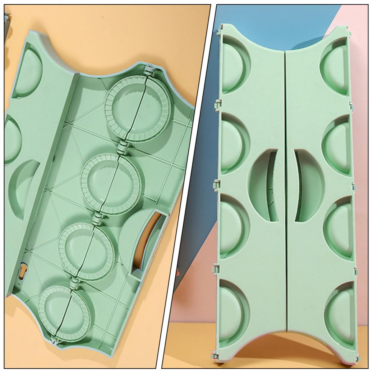 SUPVOX Molde para Hacer Empanadillas y Arepas Mango Ergonómico de Pp Verde, Fácil de Limpiar, Adecuado para Tiendas de Desayuno y Restaurantes de Dumplings