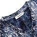 Sixother Womens Tie Dye Tunics Summer Casual Short Sleeves Tops V Neck Blouses, Navy Blue, Size M