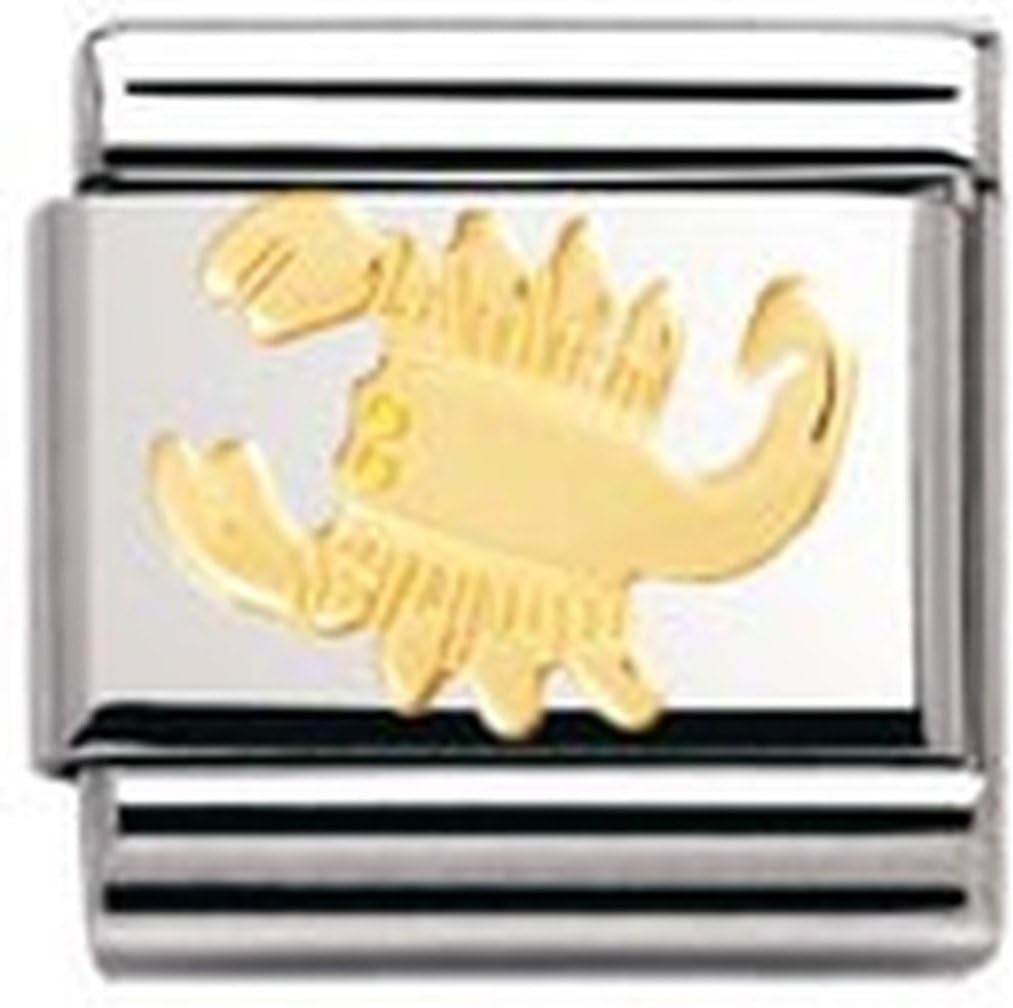 Maillon Nomination classic symbole du Soleil en Or rose et Pierres jaunes