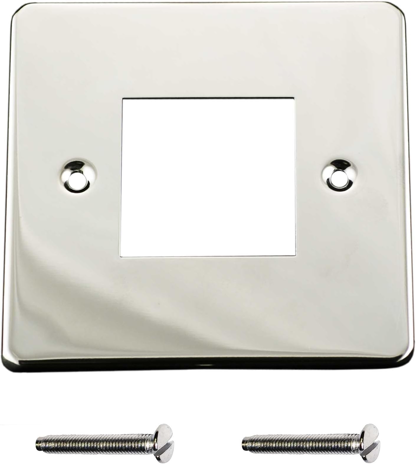 ElekTek Polished Chrome Plated Double Light Switch Metal Cover Plate Conversion - No Wiring or Switch Removal Necessary