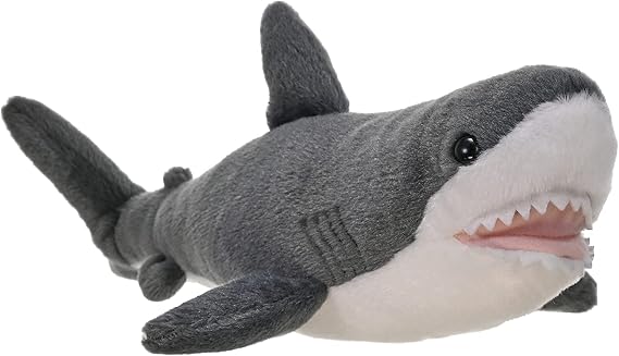 Wild Republic Great White Shark Plush, Stuffed Animal, Plush Toy, Gifts for Kids, Cuddlekins 13 inches