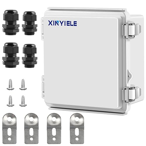 XINYIELE Caja de conexiones de plástico ABS impermeable para proyectos al aire libre, IP67, resistente a la intemperie, a prueba de polvo con