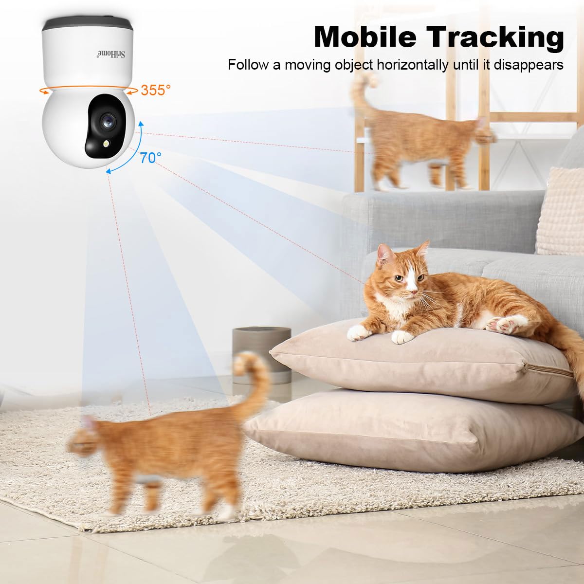SRIHOME Camera di sorveglianza 5MP 2.4GHz/5GHz WiFi