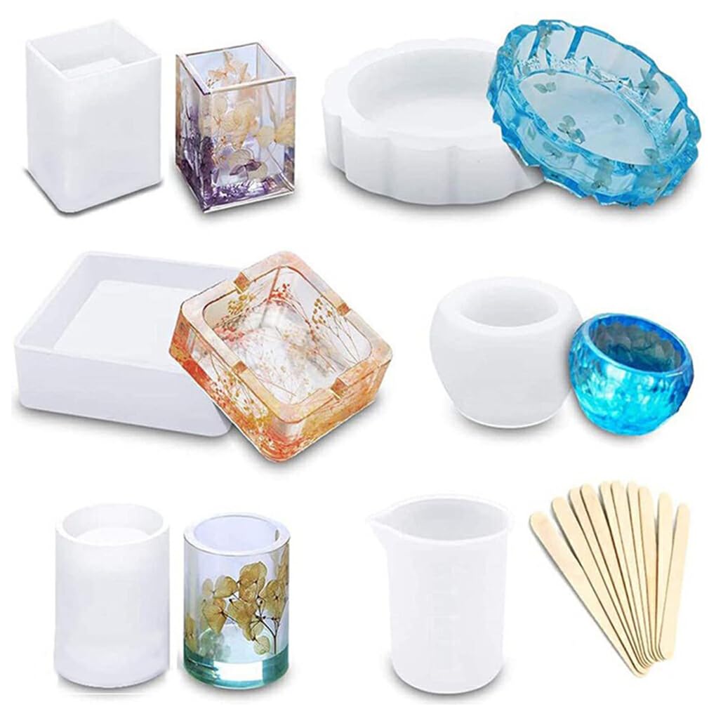 VUIUYOIES Set di stampi in Resina epossidica per scatenare la creatività e Splendidi Mestieri in Resina Kit di Strumenti per stampi in Resina per colata Fai-da-Te Facile da Usare, Un