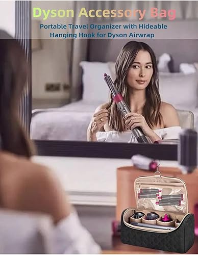 Miniatura 2 de Funda de viaje compatible con Dyson Airwrap Complete Styler y accesorios, organizador para accesorios de rizador, bolsa de almacenamiento portátil