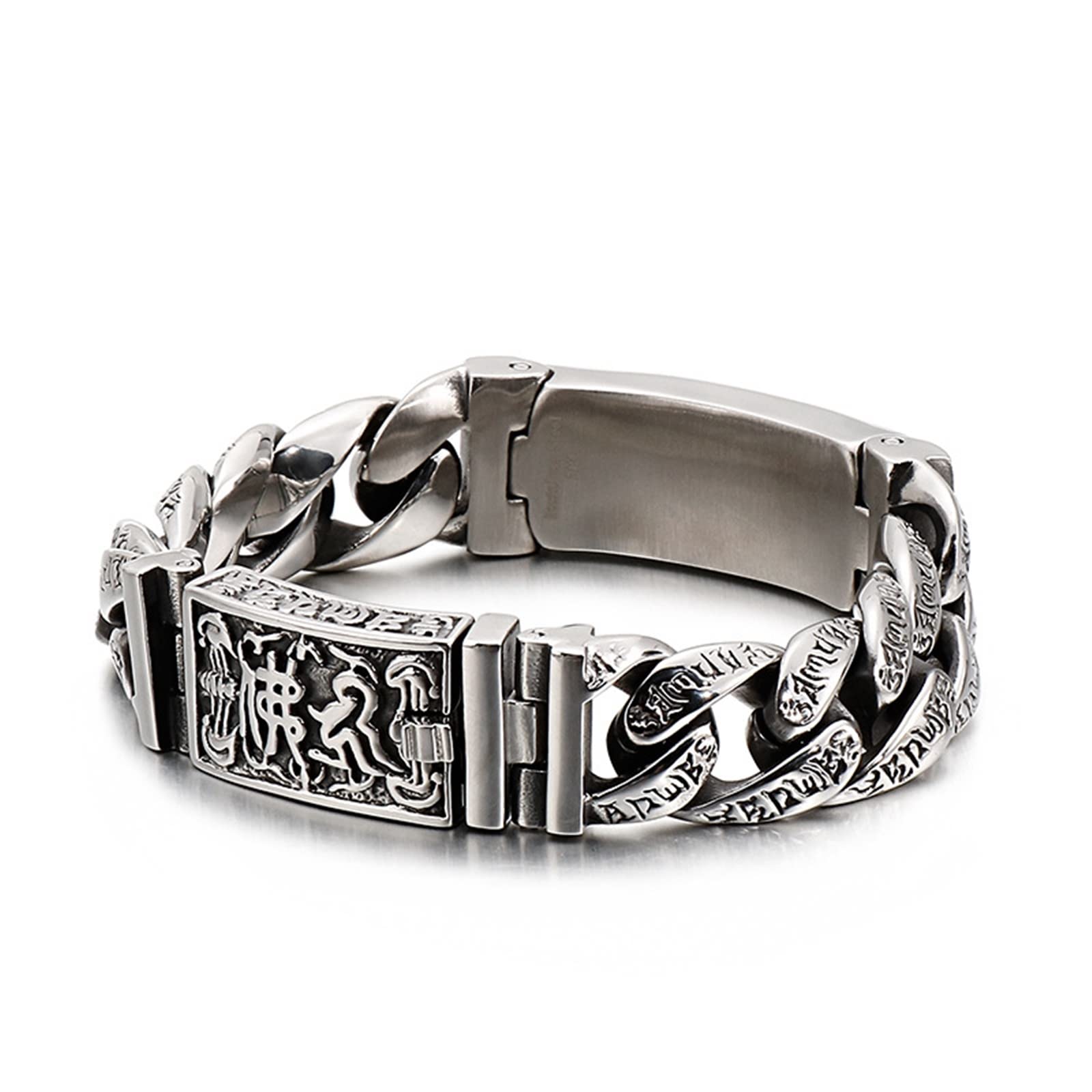Herren Armkette Herren in Edelstahl, Glieder Link Personalisiertes Armband als Geschenk für Herren, Freunde und Familie