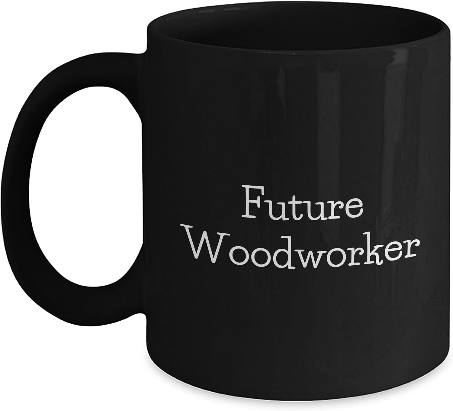 Woodworker Gifts from Friends - Future Woodworker Black Coffee Mug, Birthday Unique Gifts