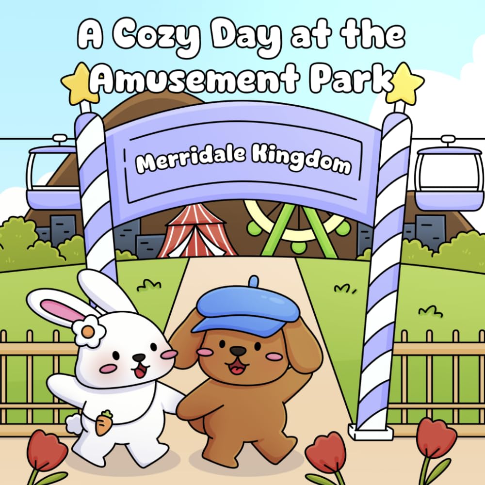 A Cozy Day at the Amusement Park: Cute Coloring Book for Theme Park Fans