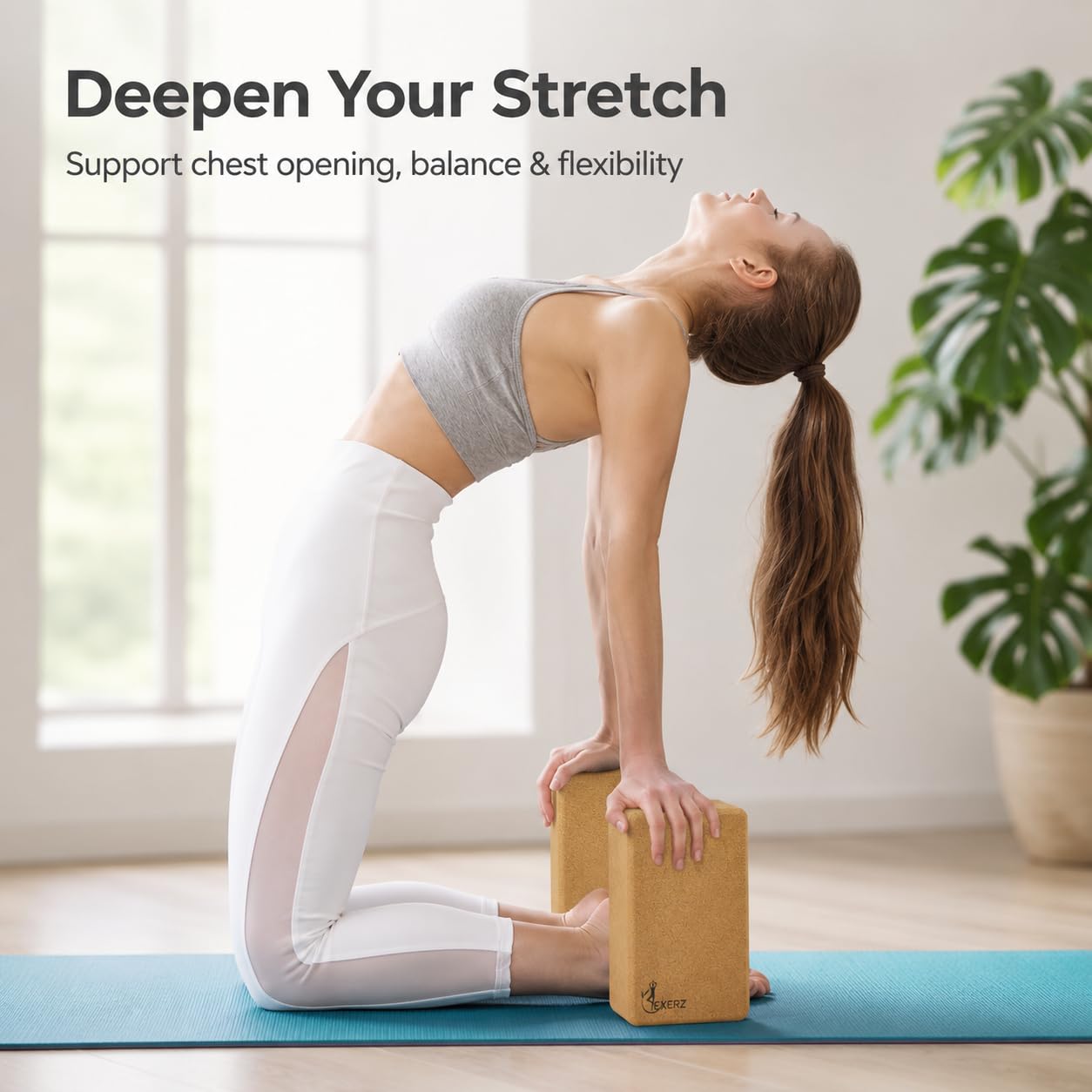 Exerz Blocchi Yoga 2 Pezzi, Pilates Blocco