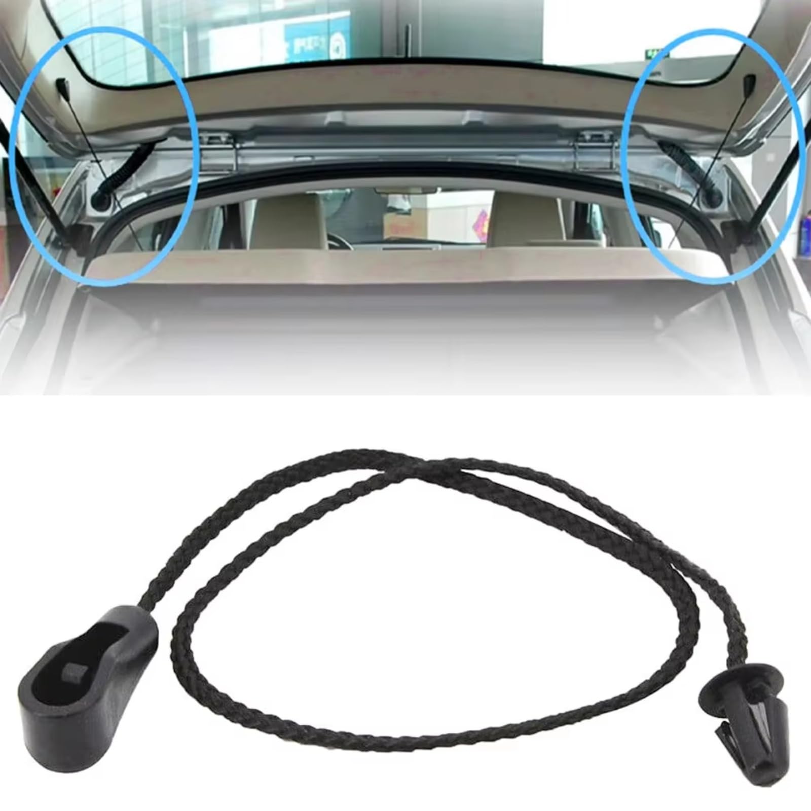 Ficelle Colis Coffre Arrière Voiture Compatible Avec Ford Pour Focus Pour Mk2 2004–2011 Sangle Couverture Chargement Arrière Accessoires Réparation Corde Suspension Voiture(2pcs)