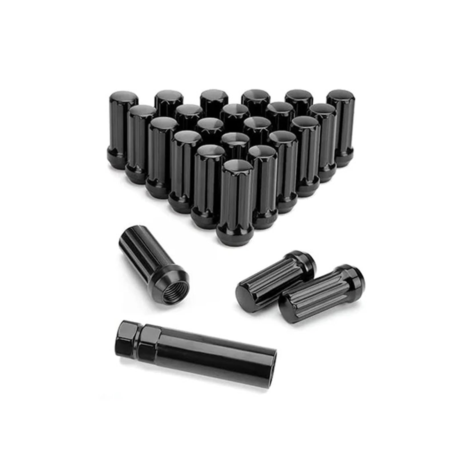 Nakrętki kół 51mm M14x1.5 Czarne nakrętki kół Ram z 1 gniazdem