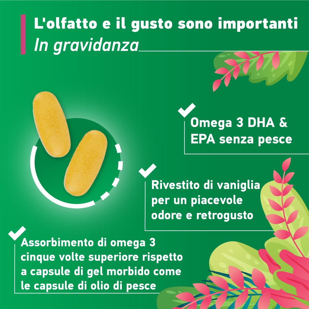 Multivitaminico Durante Gravidanza Con 25 Nutrienti - Acido Folico (Quatrefolic), Calcio, Olio Di Alghe Omega 3 Vegano DHA/EPA | Multivitaminico Pre Natale Per Donne | 60 Compresse | APOKRA
