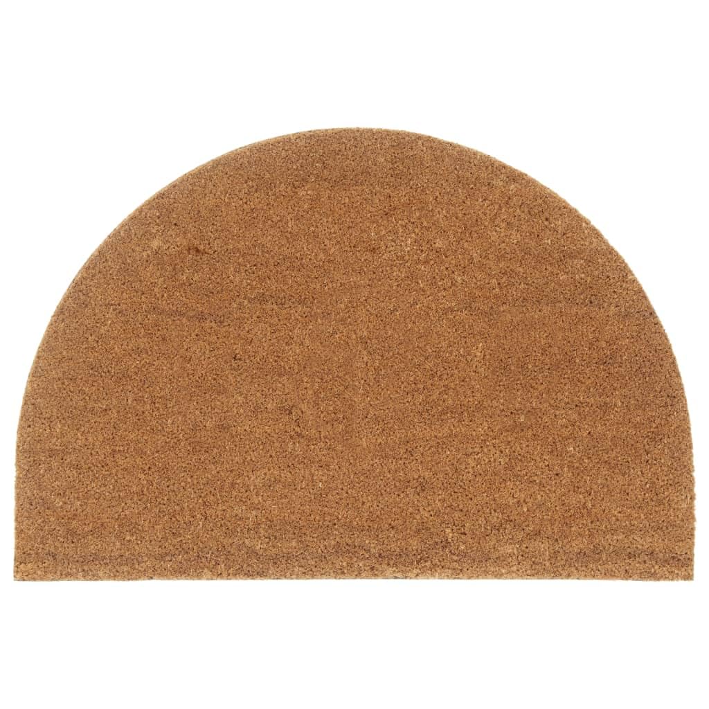 vidaXL Door Mat, Floor Mat for Indoor & Outdoor, Non-Slip Entrance Mat for Front Door, Rug Doormat, Farmhouse Style, Natural Half Round Tufted Coir