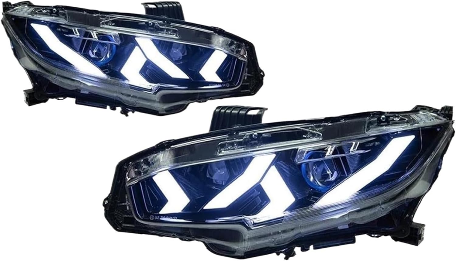 防眩ヘッドライトバルブ 用のシビックX用ヘッドライト MKX 2016-2021用 デイタイムライト デュアルプロジェクターDRL