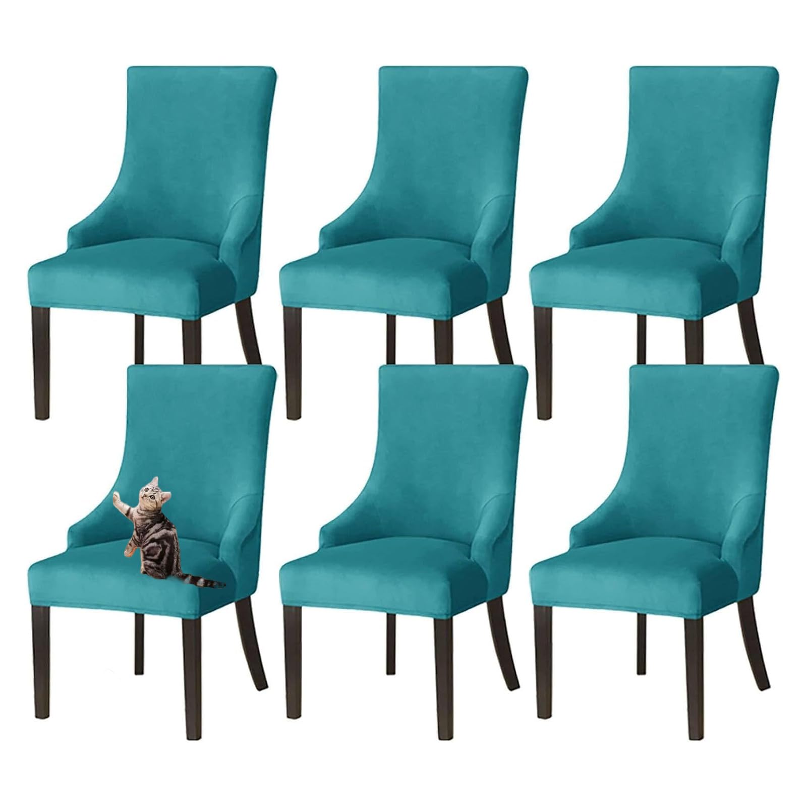 Housses de chaise de banquet en velours extensible bleu chic pour réception