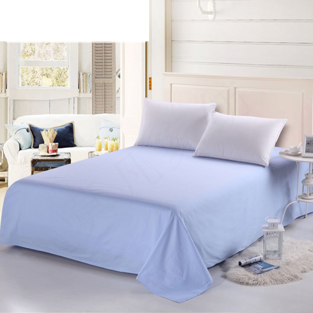 Drap plat en pur coton pour lit simple confortable 230x245cm