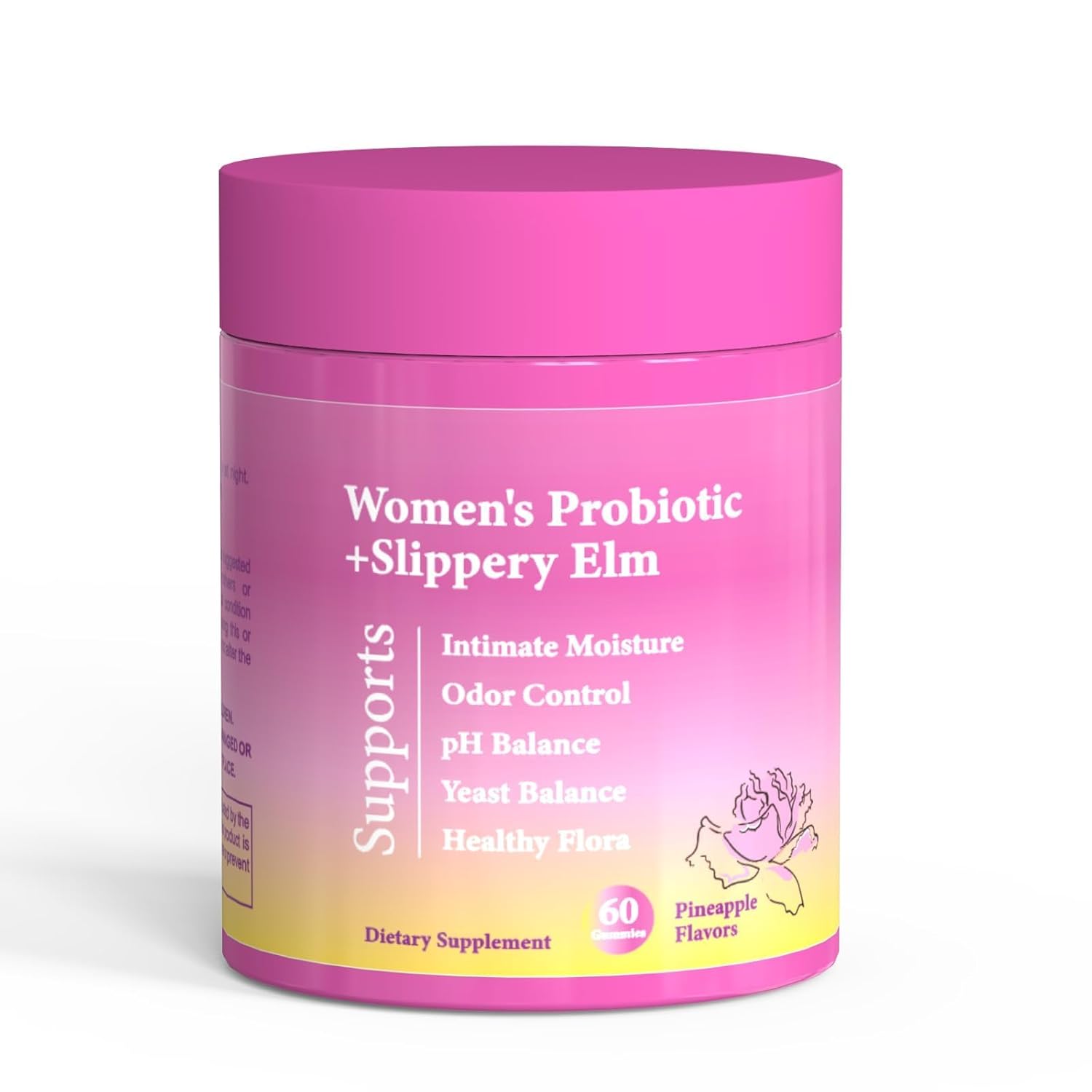 ZAYMAN Gomas Probióticas Femininas Juicy para Mulheres – Sabor Abacaxi, Apoia o Equilíbrio do pH Vaginal, Saúde Digestiva e Imunológica | 60 Gomas