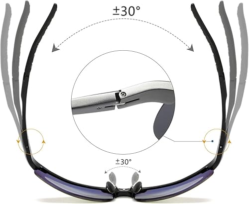 Miniatura 4 de aisswzber Gafas de sol polarizadas deportivas para hombre, marco de metal, protección UV, 8177