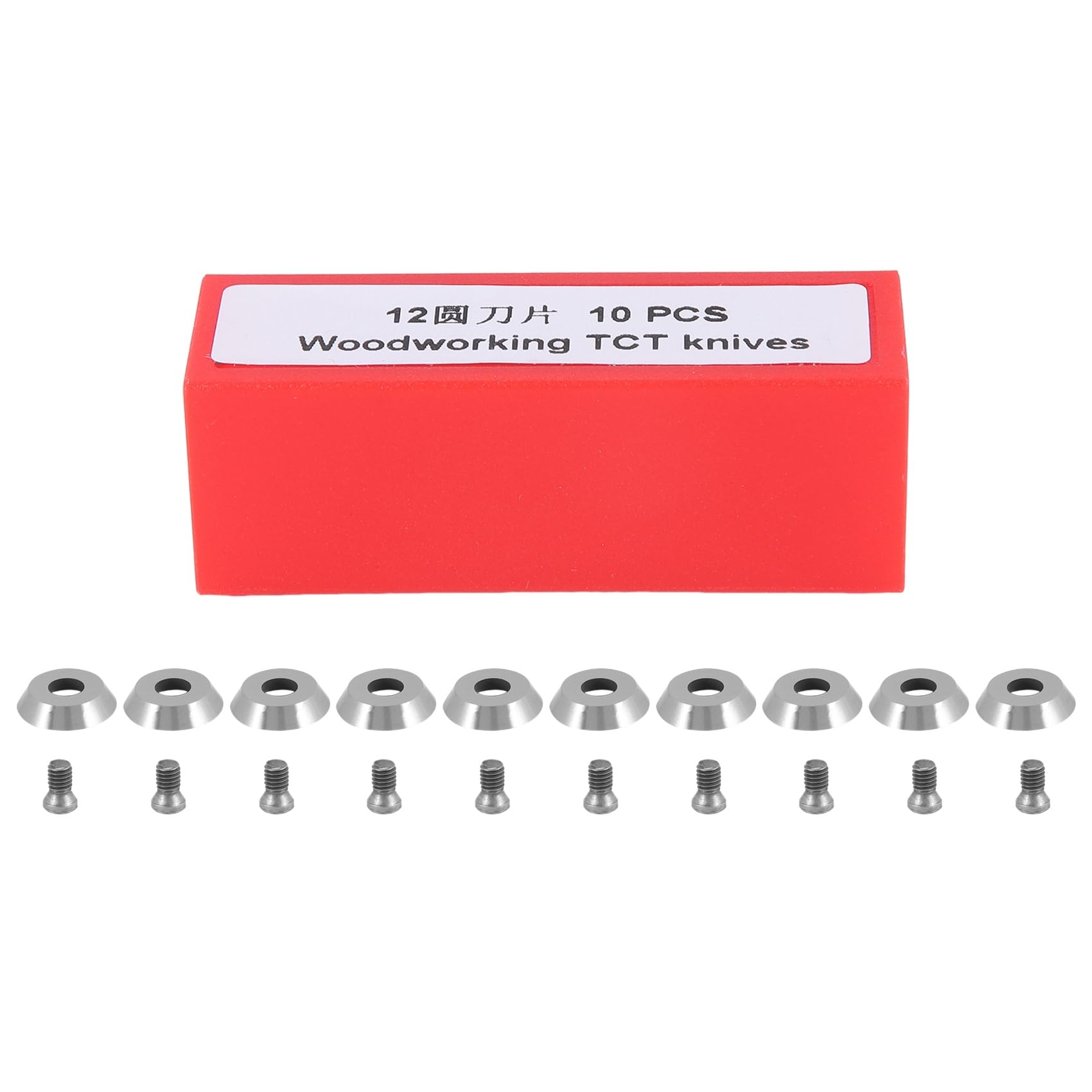 ximie Ci3 Round 12X2.5mm Carbide Inserts Cutters Knives Replacement Blade Fit for DIY Lathe Wood Turning Finisher Tool 10Pcs