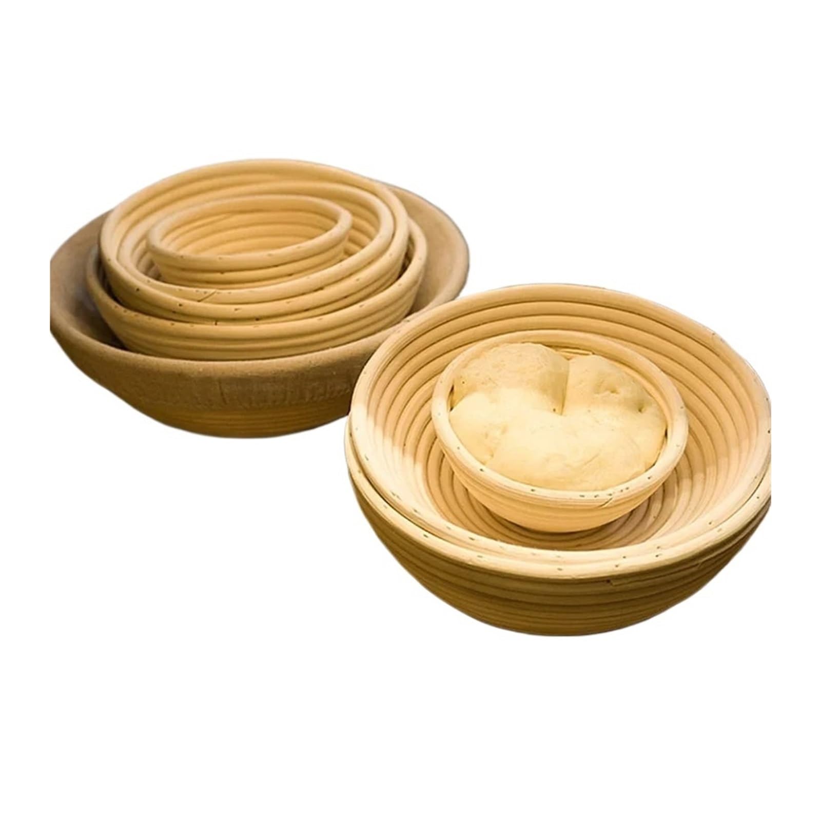 Rattan-Brotgärkorb, handgefertigt, Korbgeflecht, Backschüssel, Teiggärung, Sauerteig(11)