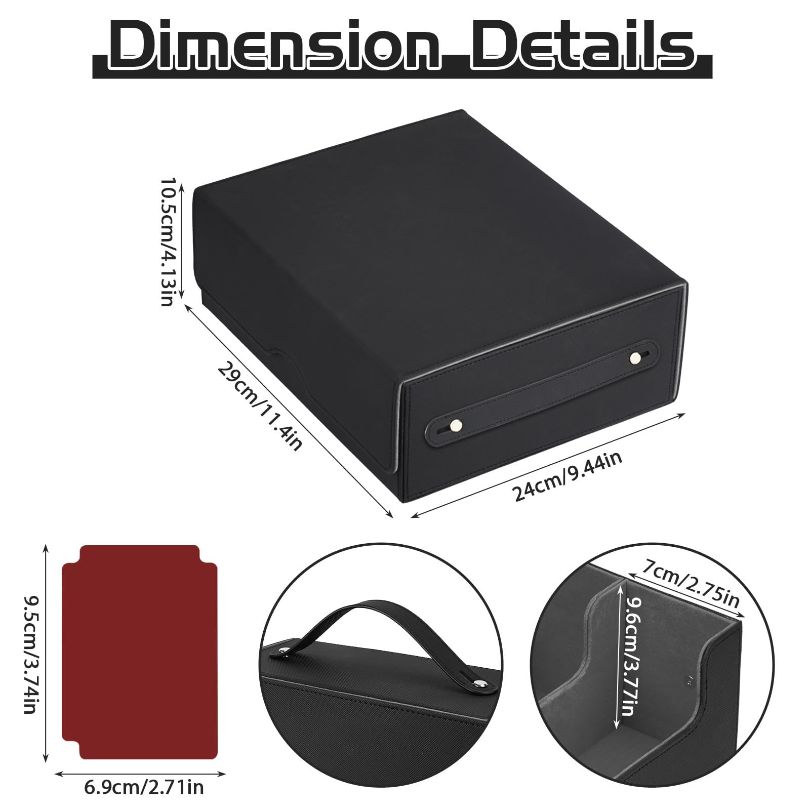 Deck Box per Carte MTG, Deck Box con 10 Divisori Colorati, 3 Righe Deckbox, per le Carte di Magic Commander YGO TCG MTG Nero Grigio Decks Boxs